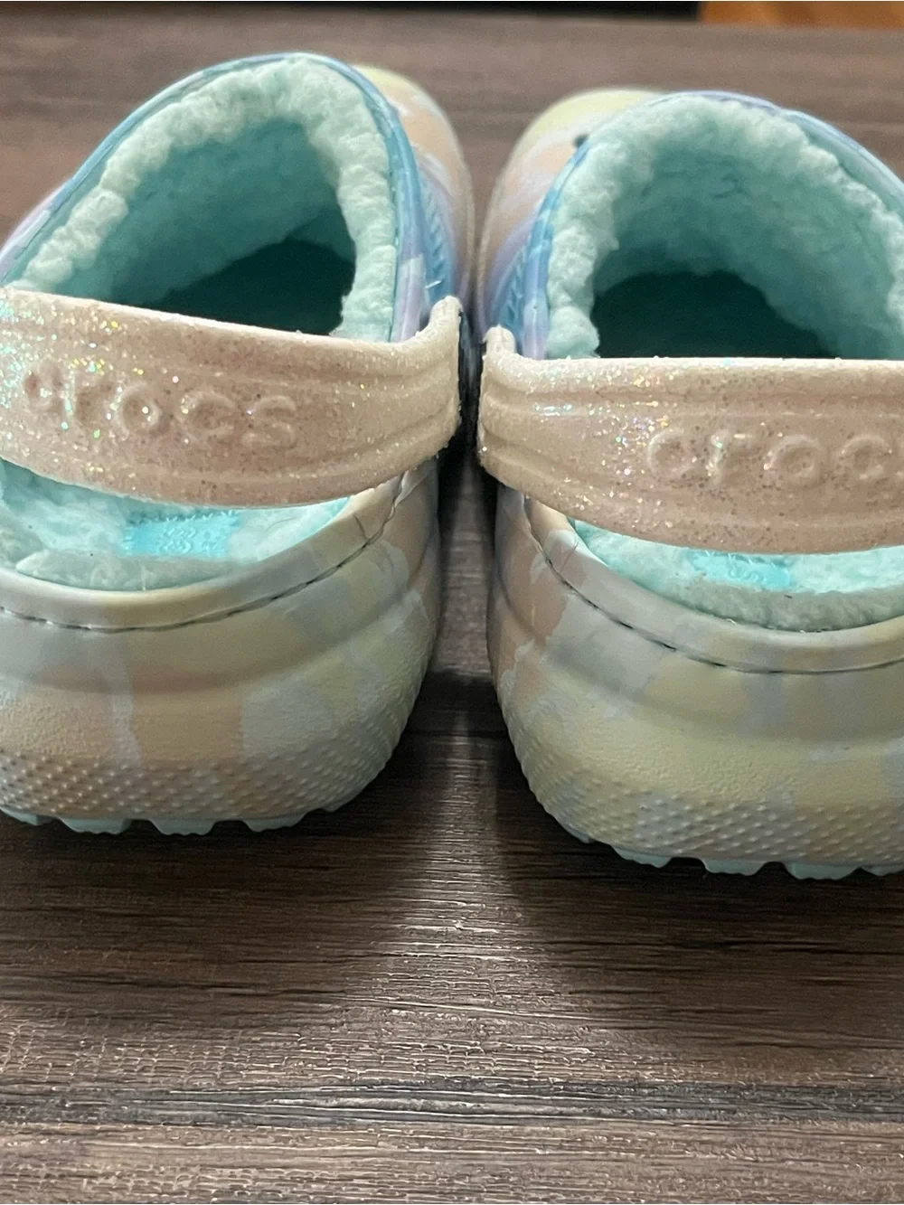 CROCS Kids Pastel Tie-Dye Fleece-Lined Clogs C10  New - no box
